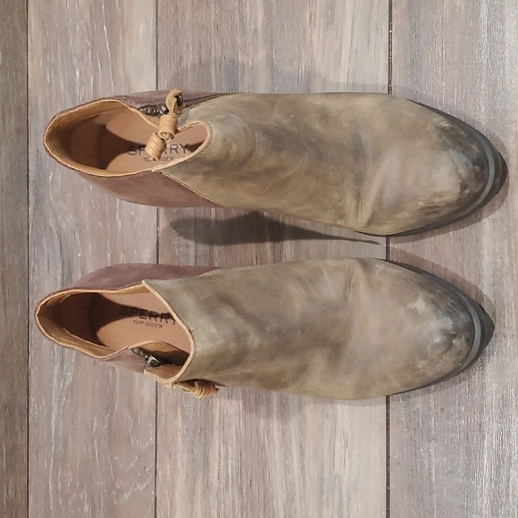 Sperry Top-Sider leather heel ankle shoes boots sz 9M - Picture 3 of 10